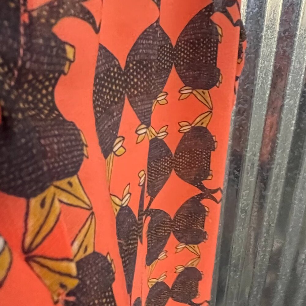 Women's Size Small NIC+ZOE Sleeveless Orange/Black Armadillo Top - Picture 12 of 16